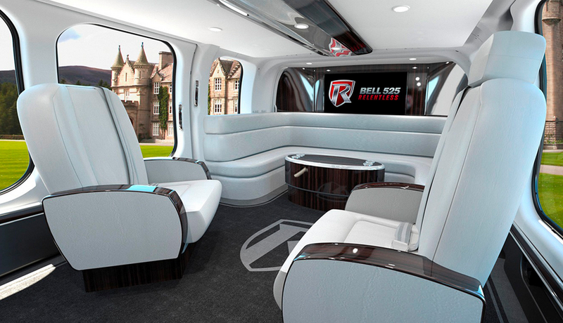 Illustration for article titled The Bell 525 Helicopter Cabin Looks Like A Throne Room From Star Wars